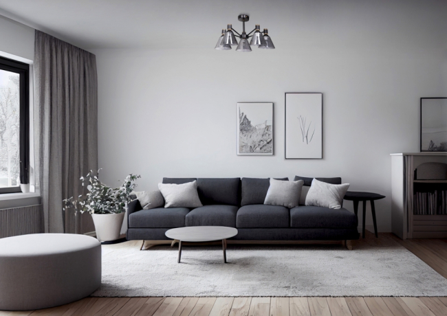 Люстра на штанге со светодиодными лампочками E27, комплект от Lustrof. №520336-674093