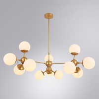 Люстра на штанге в гостиную с 12 LED лампами. Комплект от Lustrof №618764-709238