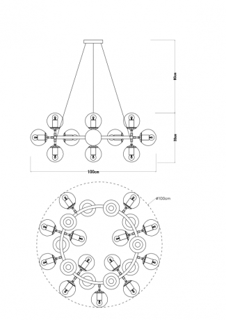 Люстра подвесная с лампочками Arte lamp A1664SP-25BK+Lamps