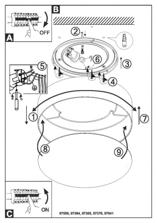 97641 Потолочный светильник Eglo Viserbella
