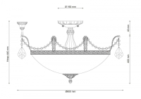 Потолочный светильник Lucia Tucci Barletta 181.8 D620 Coffe Gold