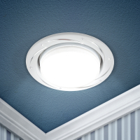 Нарушена упаковка! <290813> KL 77 AL/WH /1 Светильник ЭРА под лампу Gx53,220V, 13W, серебро/белый (50/1000) Б0048963