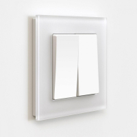 Выключатель двухклавишный (белый матовый) Werkel W1120061