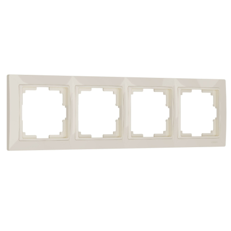 Рамка на 4 поста (слоновая кость, basic) Werkel W0042003