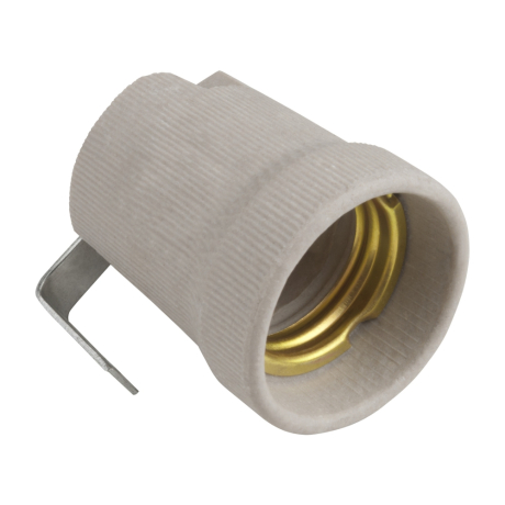 11023 Патрон керамический с держателем E27 Uniel ULH-E27P-Ceramic