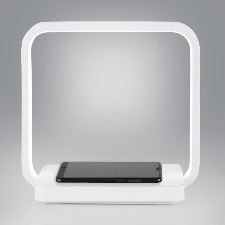 80502/1 белый белый Светодиодная настольная лампа с беспроводной зарядкой Eurosvet