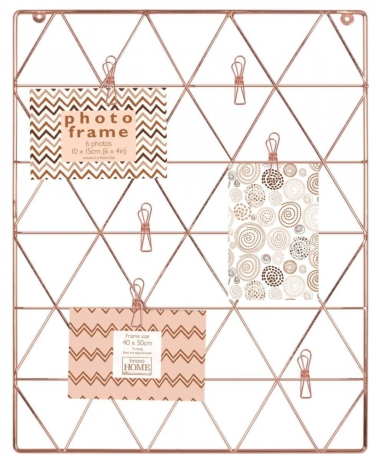 Нарушена упаковка. <166639> PM09953 Фоторамки для фотографий Innova PM09953 Ф/рамка "Metal Wire Clip", роз.золото, металл Б0037323