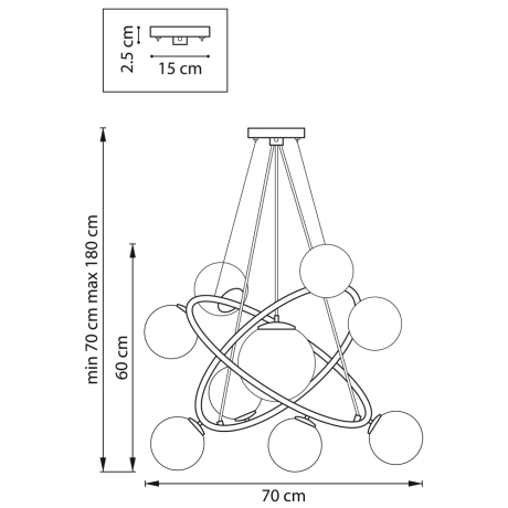 Подвесная люстра Lightstar с поддержкой Алисы, Croco 815390
