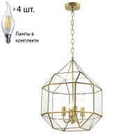 Люстра с лампочками Favourite Quadratum 1948-4P+Lamps