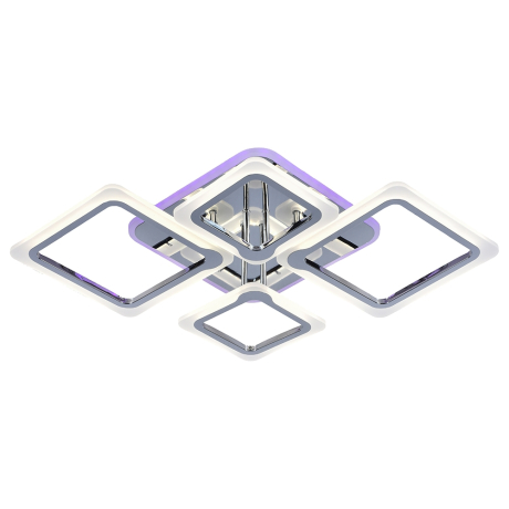 Светодиодная диммируемая люстра с ПДУ Profit Light 8050/2+2 CHR