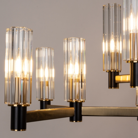 Люстра на штанге со светодиодными лампочками E14 , комплект от Lustrof. №315268-622967