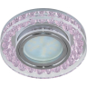 Нарушена упаковка.  <184761> Встраиваемый светильник Fametto Peonia DLS-P102 GU5.3 CHROME-PINK 9986 DLS-P102 GU5.3 CHROME/PINK