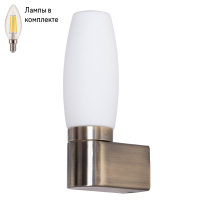 Светильник настенный с лампочкой Arte lamp A1209AP-1AB+Lamps