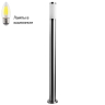 Уличный столб с лампочкой Arte lamp A3157PA-1SS+Lamps