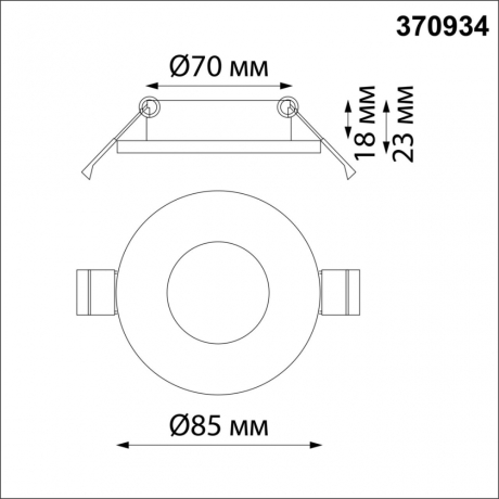 Точечный светильник со светодиодной лампочкой GU10, комплект от Lustrof. №333306-647266
