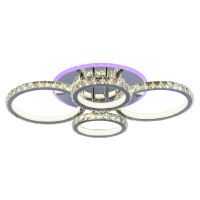 Потолочная диммируемая люстра с пультом ДУ Profit Light 8052/2+2 CHR 176W+8W RGB