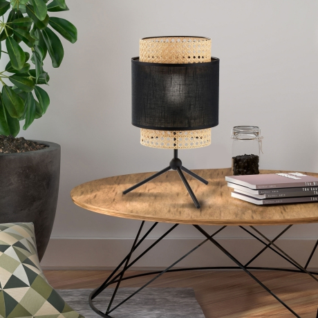 Настольная лампа с абажуром TK Lighting Boho Black 5567 (a058467)