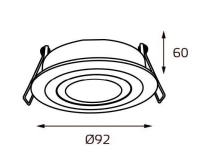 Встраиваемый светильник Italline M02-026 M02-026019 white