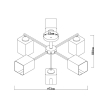 Нарушена упаковка!  <726319> Потолочная люстра Arte Lamp Merci A4185PL-6BK