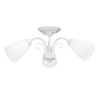 Потолочная люстра белого цвета с 3 плафонами Vitaluce V3499-0/3PL