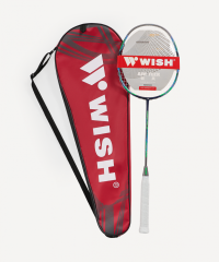 Нарушена упаковка! <772239> Ракетка для бадминтона Carbon Pro 98, серый/зеленый WISH ЦБ-00004411