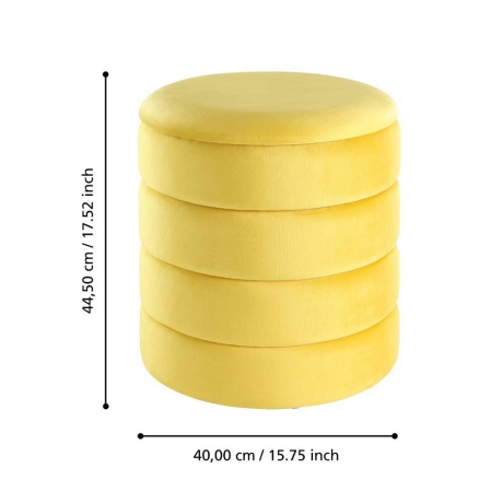 424127 Пуф AMPAHAKA (комп.из 2шт.), H445, ?400, полиэстер, желтый Eglo