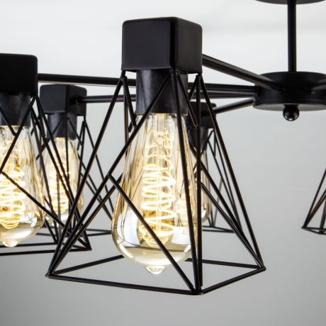 70107/5 черный черный Потолочная люстра Eurosvet Trappola a044747