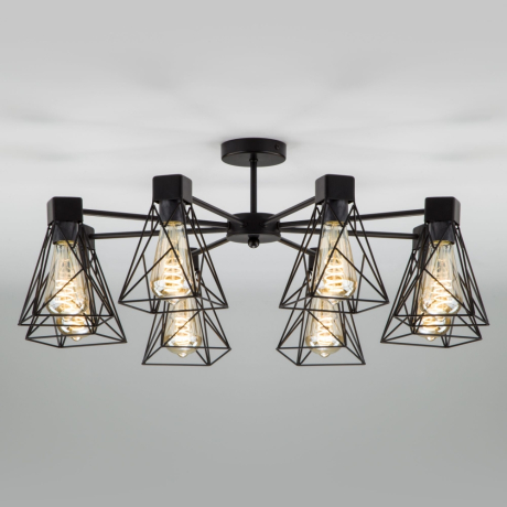 70107/8 черный черный Потолочная люстра Eurosvet Trappola a044748
