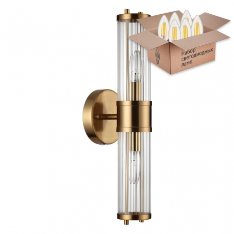 Бра с лампочками Odeon Light Kepa 4946/2W+Lamps Е27 Свеча