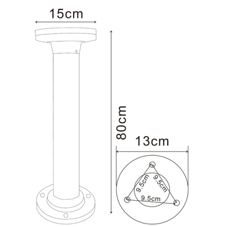 Наземный низкий светильник Arte Lamp Amsterdam A1213PA-1BK