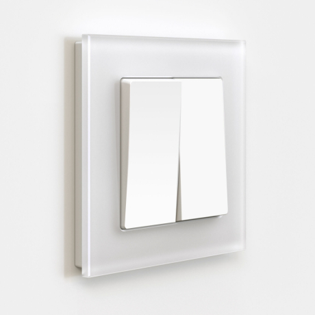 Выключатель проходной двухклавишный Werkel белый матовый W1122061