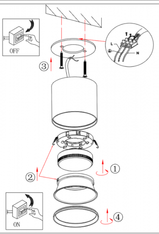 Накладной светильник Эра OL8 Б0048540