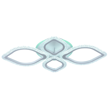 Люстра потолочная светодиодная с пультом ДУ Profit Light 8018/2+2 WHT 76W+7W RGB