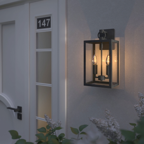 Уличный настенный светильник Elektrostandard Candle D (35150/D) черный (a058260)