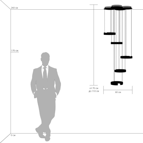 763437 Подвесная светодиодная люстра Lightstar Unitario