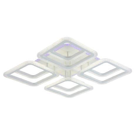 Светодиодная диммируемая люстра с ПДУ Profit Light 8087/4+4 WHT C 224W+11W RGB