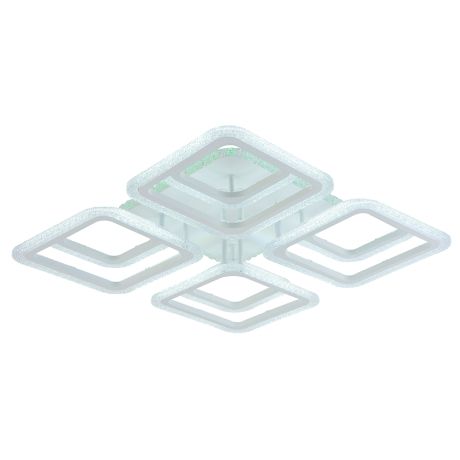 Светодиодная диммируемая люстра с ПДУ Profit Light 8087/4+4 WHT C 224W+11W RGB