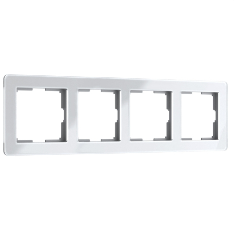 Рамка на 4 поста Werkel Acrylic (белый) W0042701