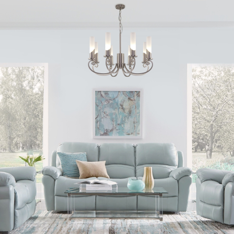 Подвесная люстра Eurosvet Banci 60117/8 никель