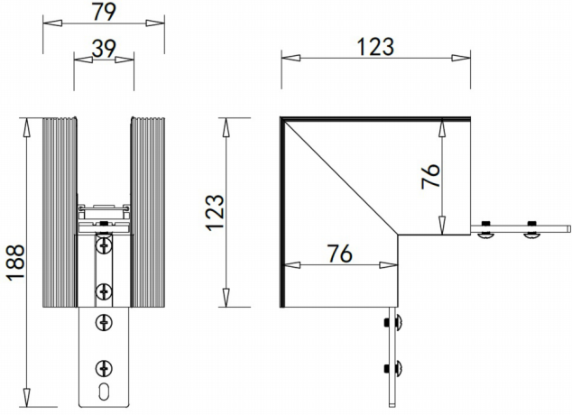 Соединитель для встраиваемого магнитного шинопровода Magic Track Donolux Outter corner DLM01/Black