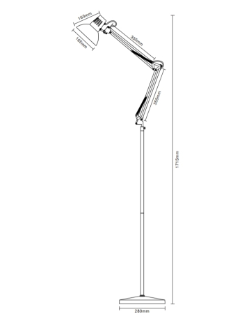 Торшер изогнутый Camelion KD-431F Berlin