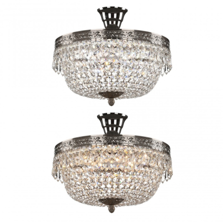 Потолочный светодиодный диммируемый светильник с пультом ДУ Bohemia Ivele Crystal 1901 19011/35IV/LED-DIM Ni