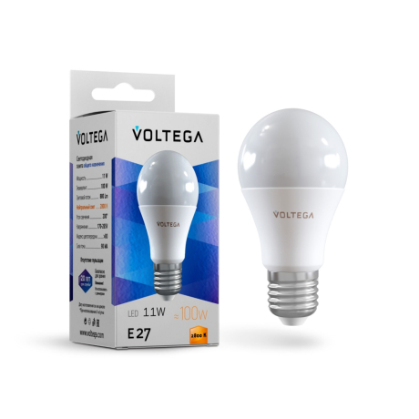 Лампа светодиодная Voltega General purpose bulb 11W E27 11Вт 2800K 5737