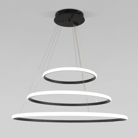 Подвесная люстра с пультом ДУ Eurosvet Collars 90264/3 черный