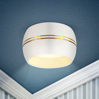 Встраиваемый светильник под лампу GX53 ЭРА KL81 WH/GD белый/золото Б0049010