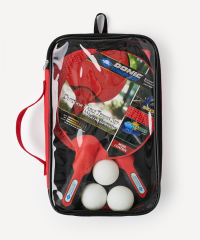 Нарушена упаковка! <772248> Набор для настольного тенниса Outdoor Weatherproof, 2 ракетки, 3 мяча, чехол Donic ЦБ-00004524