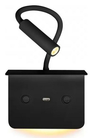 Бра с полкой iLedex Support 7031C BK