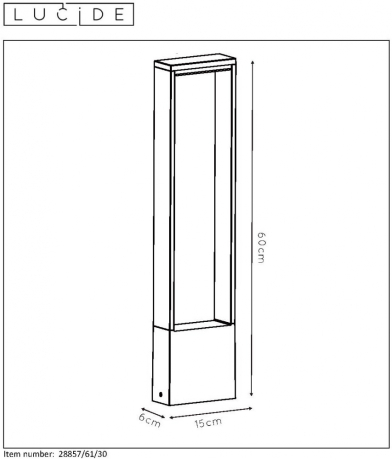 28857/61/30 Уличный ландшафтный светодиодный фонарь Lucide Goa