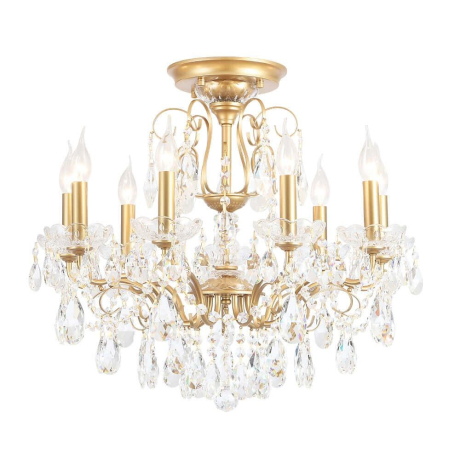 Люстра на штанге с лампочками CRYSTAL LUX Montana PL9+Lamps