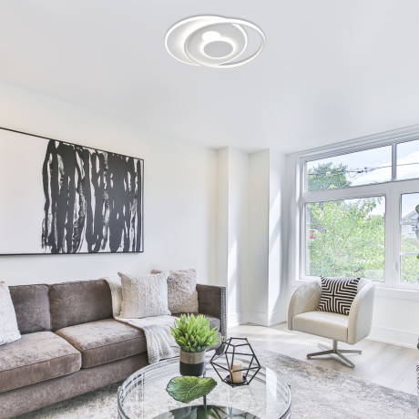 Потолочная люстра с пультом ДУ Eurosvet Caroline 90256/1 белый